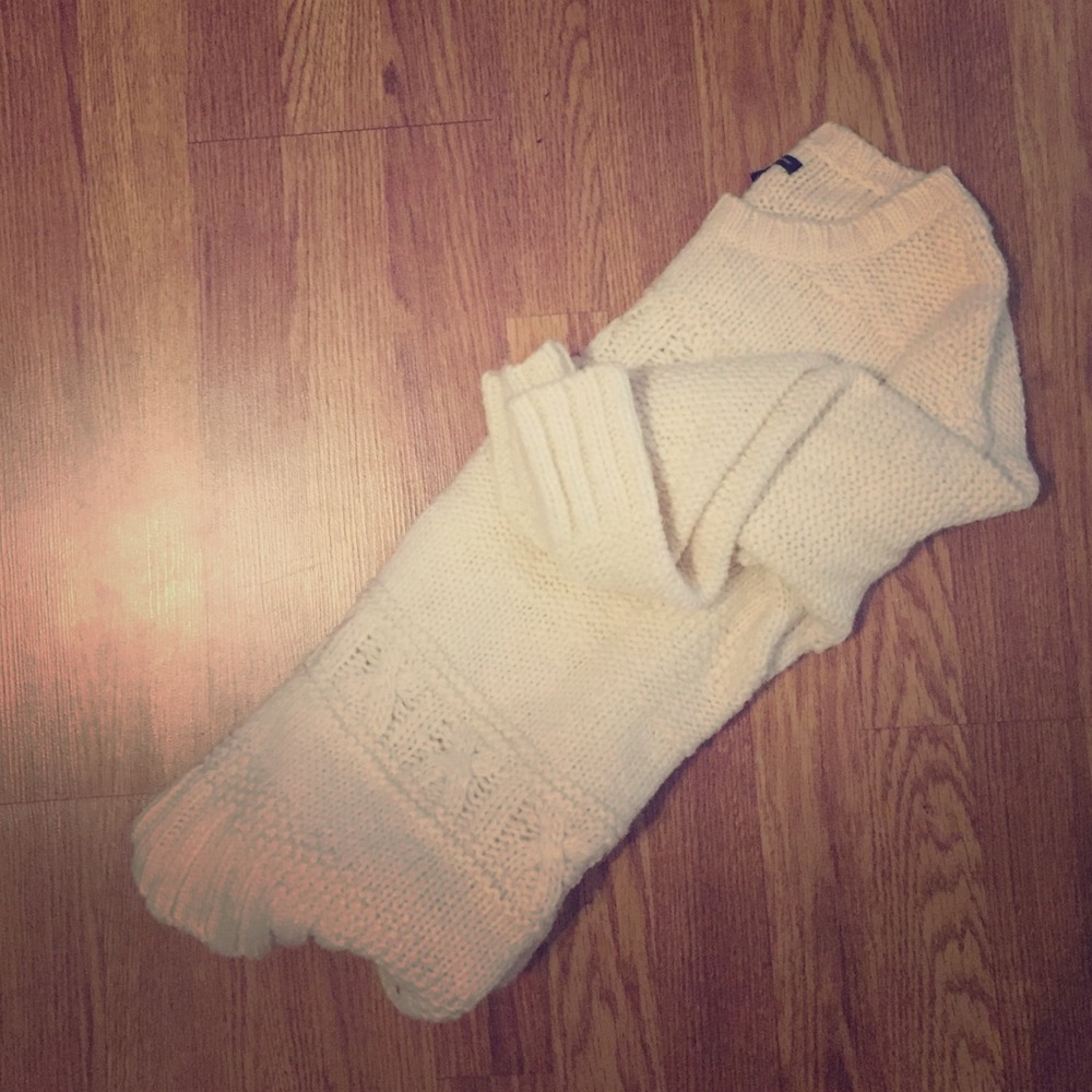 Cream Sweater Cableknit XS