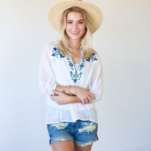 Floral Embroidered Top