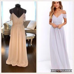 Romantic Grey Maxi Dress