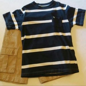 Boys Size 12 Old Navy 2 piece lot Cargos and Shirt