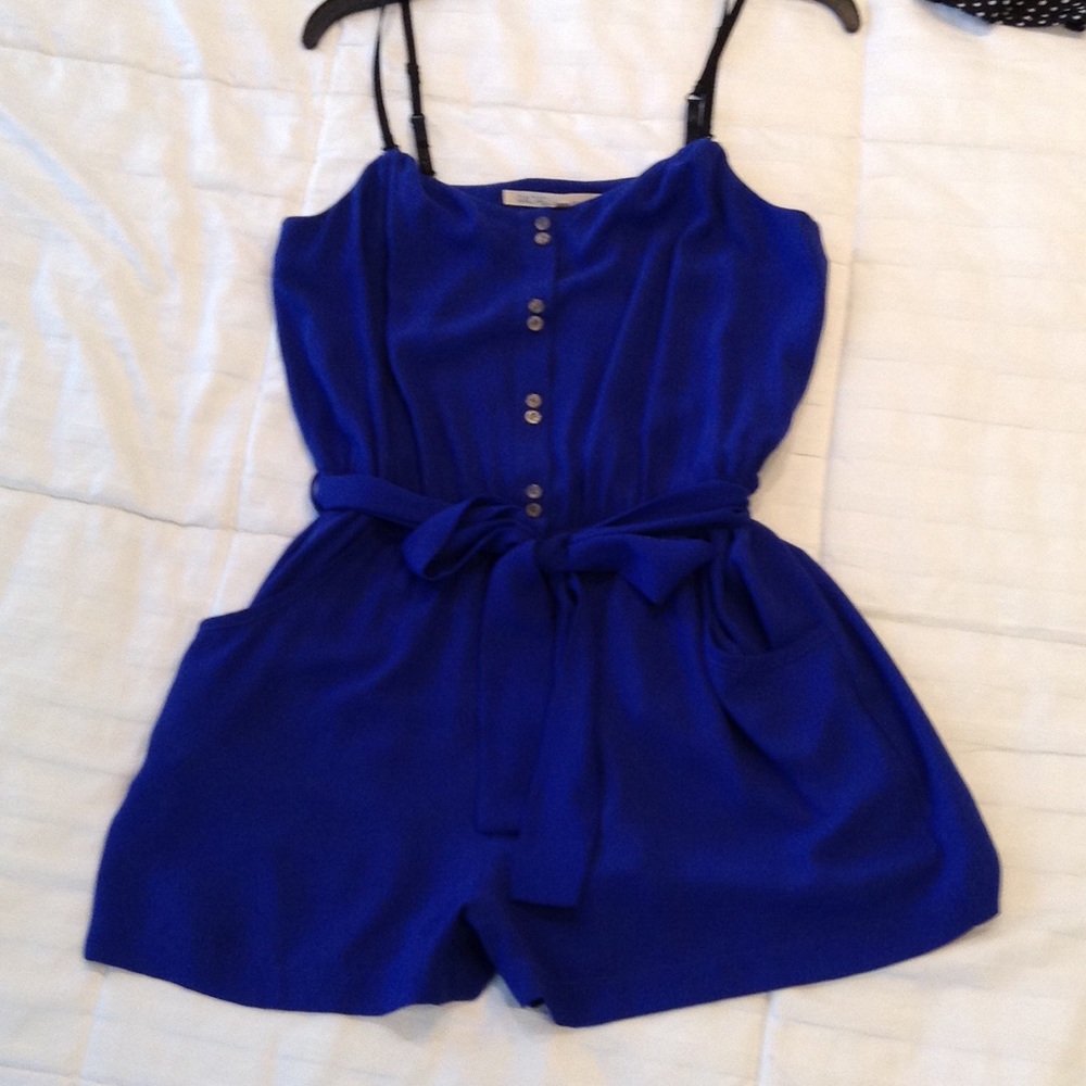 Beautiful Rachel Roy colbalt blue romper, medium.