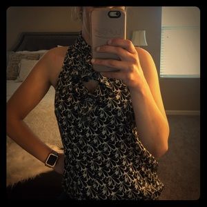Black&White Silk Blouse--Express Size Medium