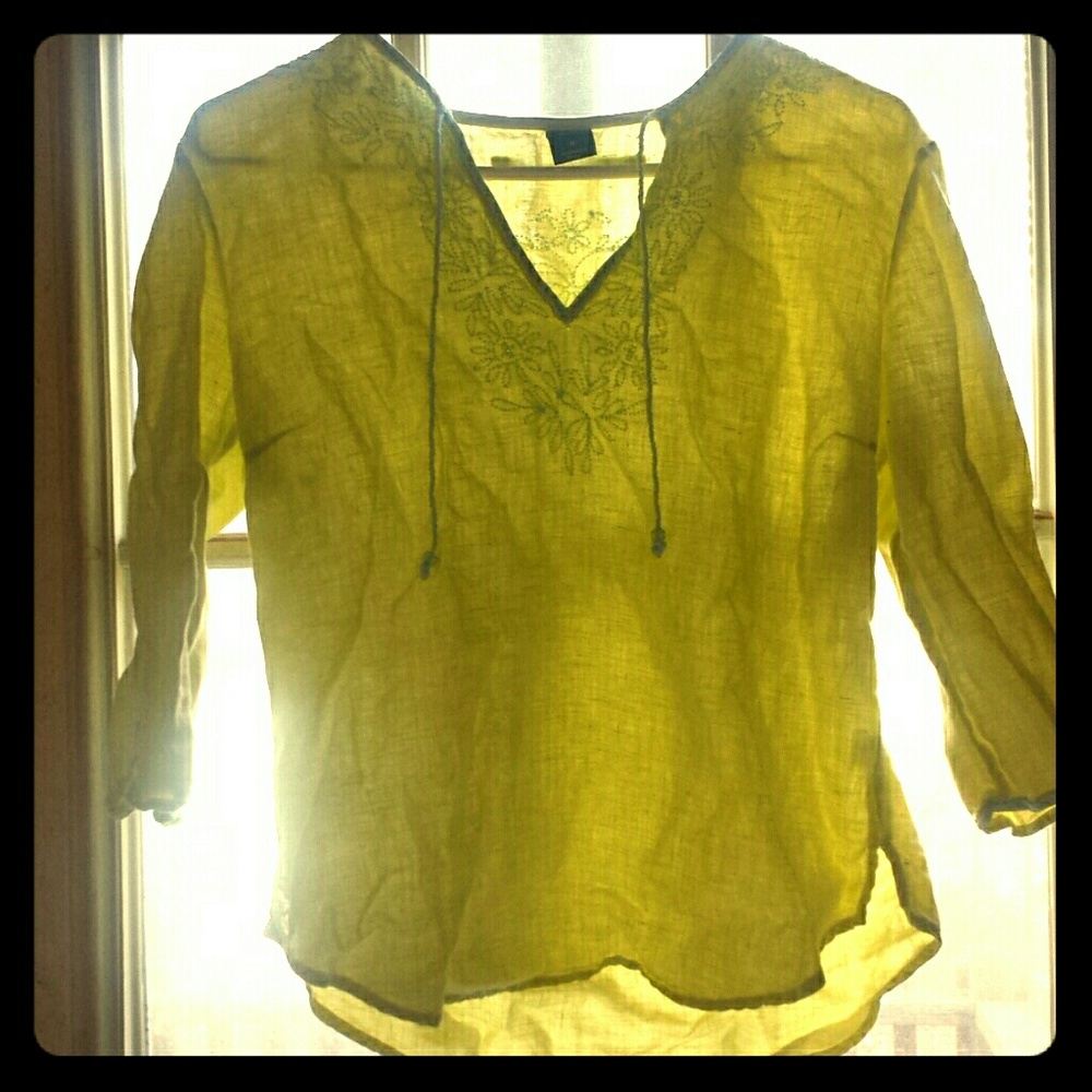 Yellow  India style shirt by Gap