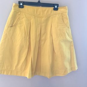 Canary yellow J.Crew skirt with pockets