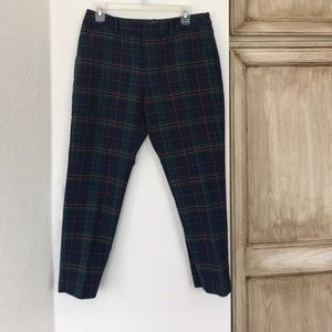 Plaid ankle pants