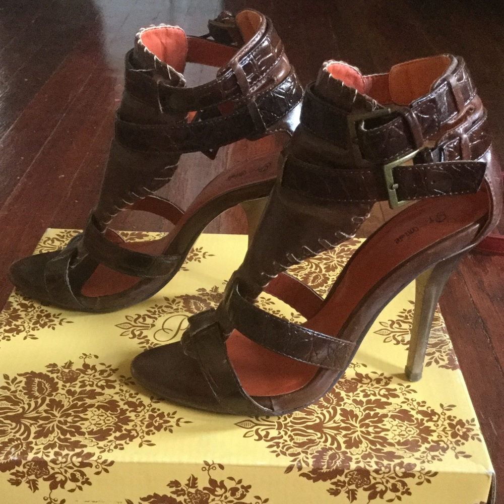 Strappy Brown Gladiator Heels