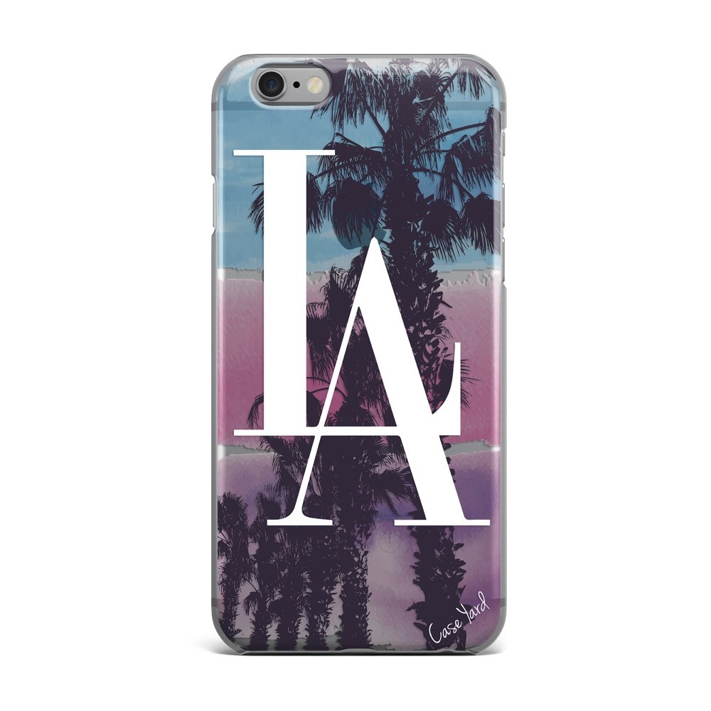 NEW CLEAR PLASTIC IPHONE CASE WITH L.A. DESIGN