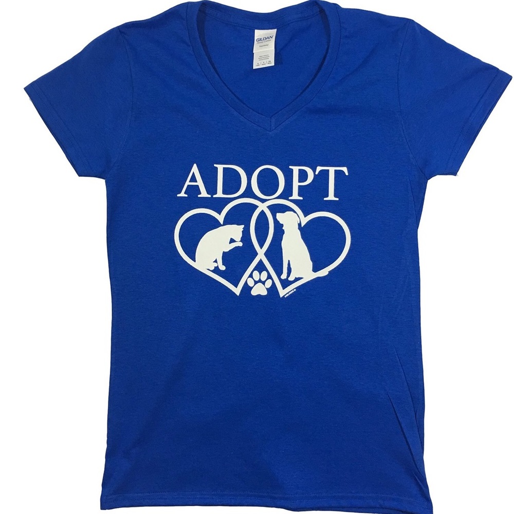 Adopt A Pet - V-Neck T-Shirt BRAND NEW