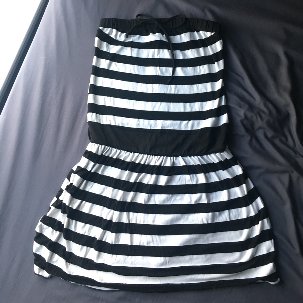 Black and White Striped Dress