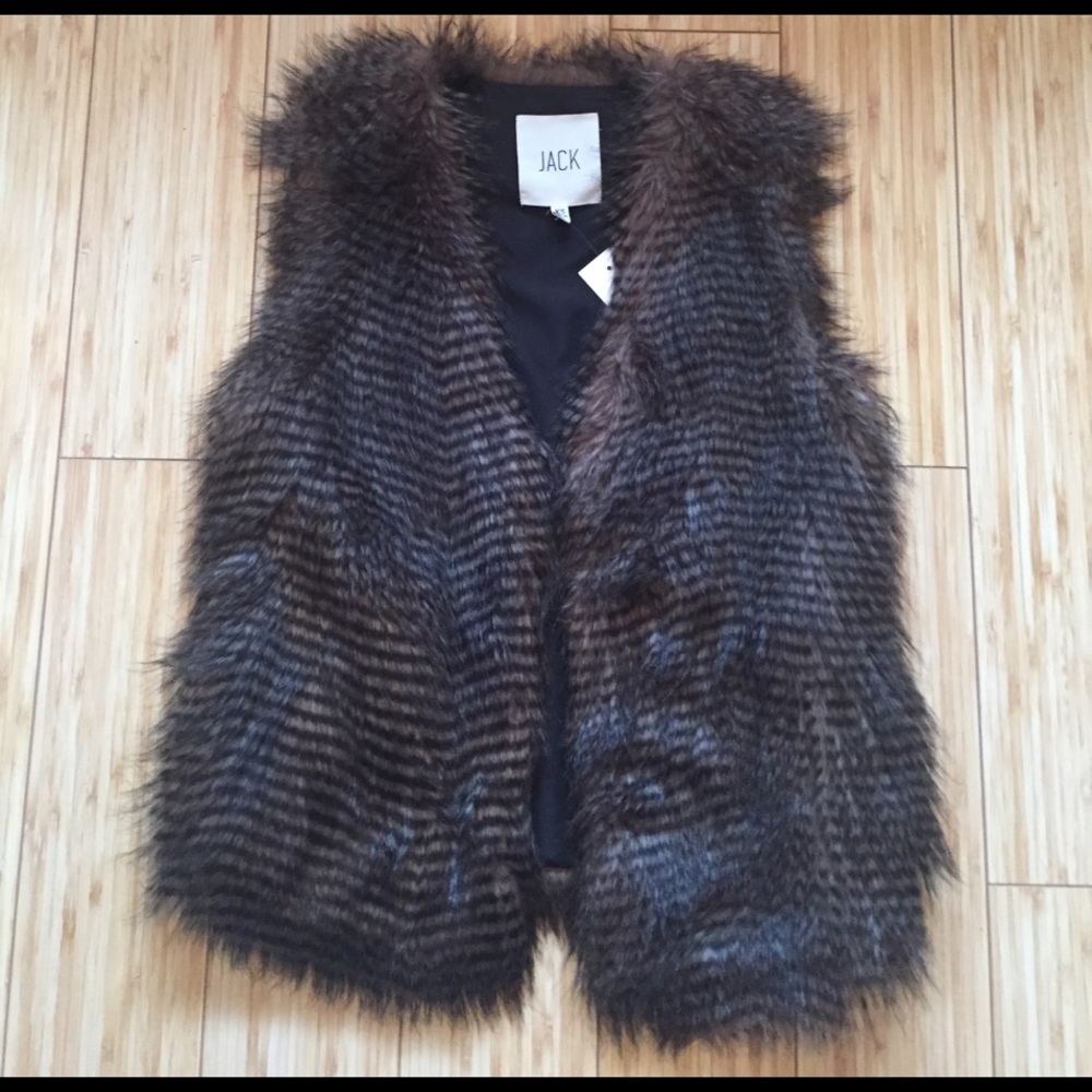 Fur Vest Jack Faux