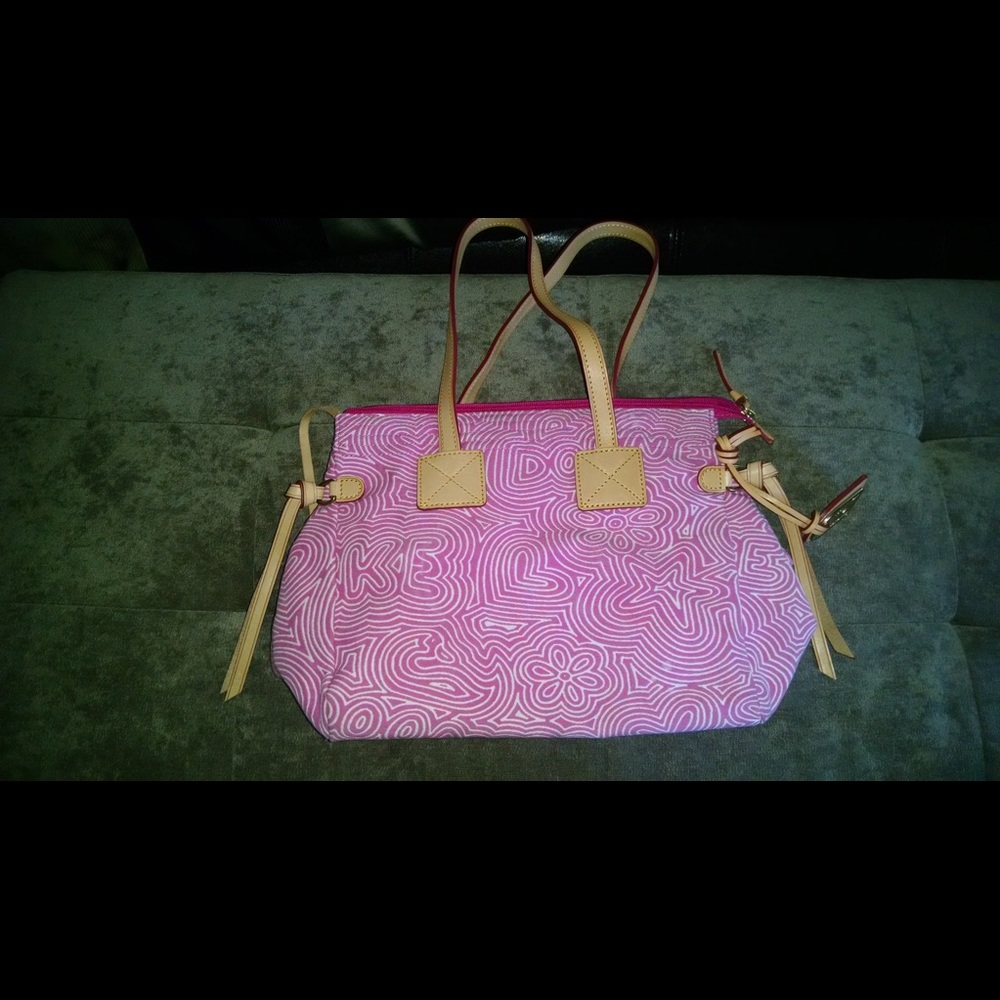 Pink and white Dooney & Bourke bag