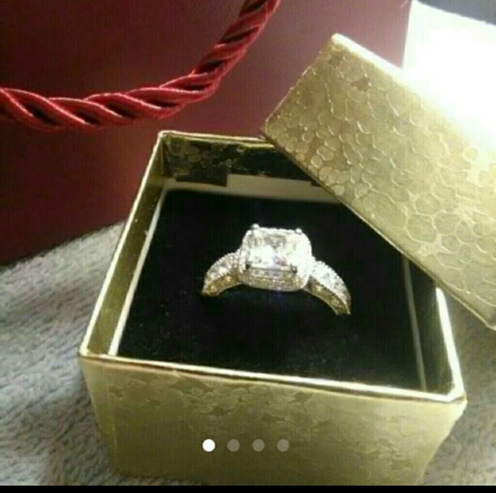 Sterling Silver Engagement Ring 1.5