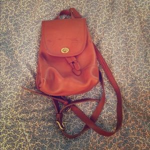 Leather Coach Mini Backpack