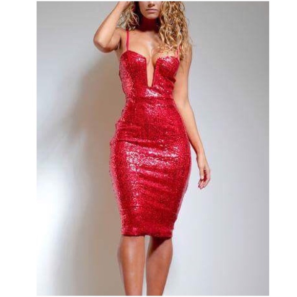 Dresses & Skirts - NEW Sexy Red Sequin Dress