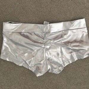 Metallic booty shorts