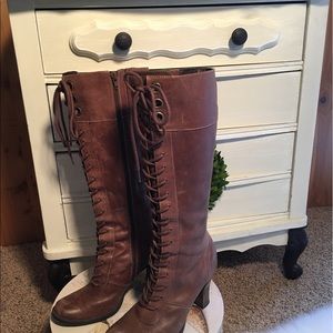 Leather boots