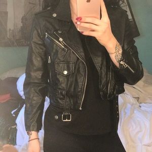Nasty Gal Cropped Moto Jacket