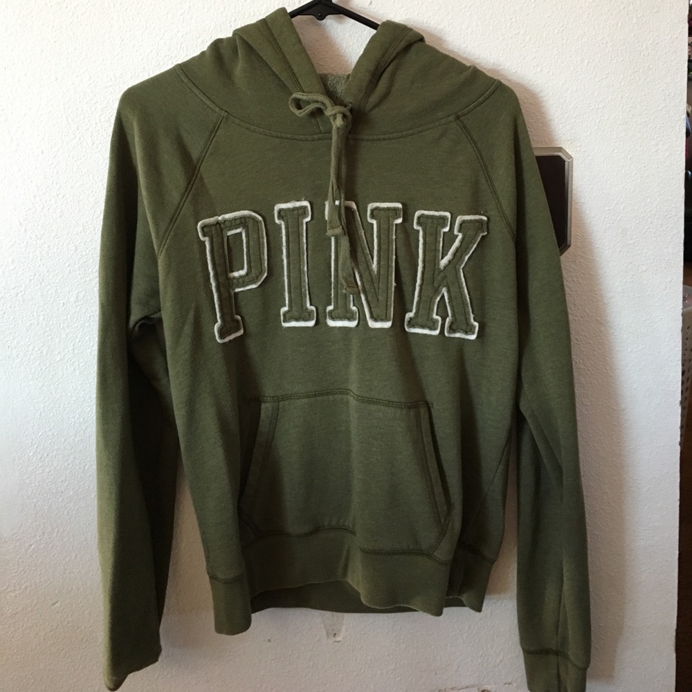 ✨SALE✨Vs PINK olive hoodie