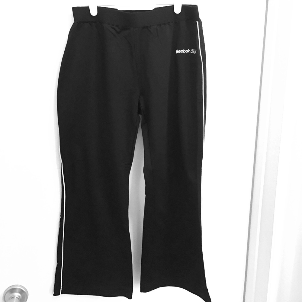 Black Reebok Athletic Cropped Pants
