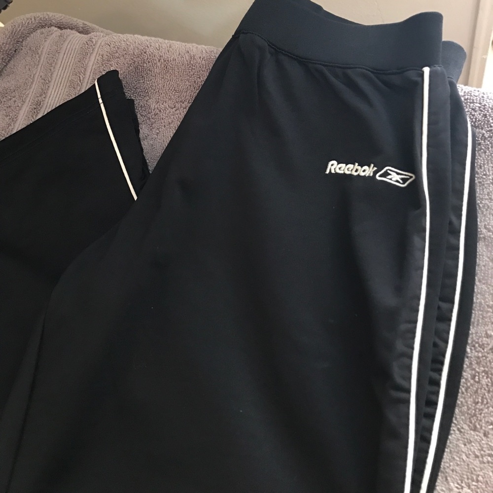 Black Reebok Athletic Cropped Pants - Picture 6 of 6
