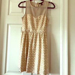 Forever 21 Gold Dress with Metallic Threading