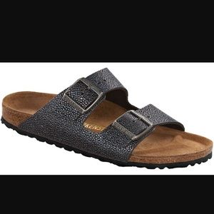 Pebbles black/blue birkenstock soft bed 36