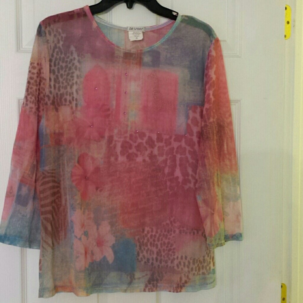 DB Sport pink animal print top