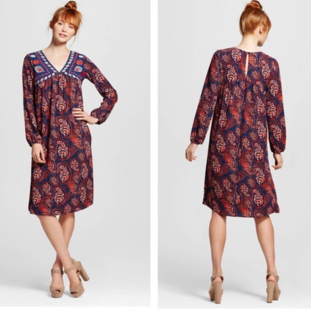 Embroidered Boho Dress