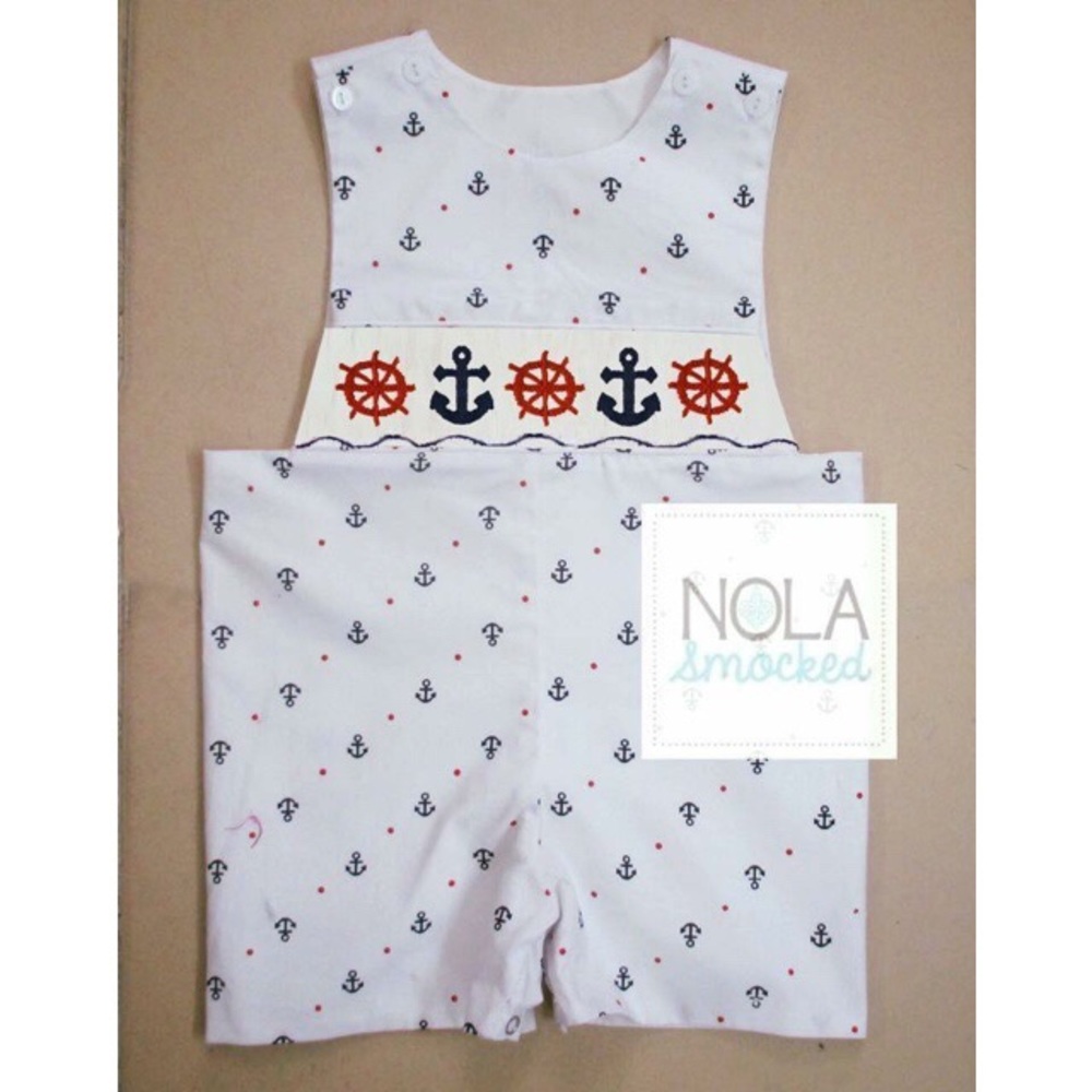 ⚓️"Anchors Away" BOYS smocked jonjon