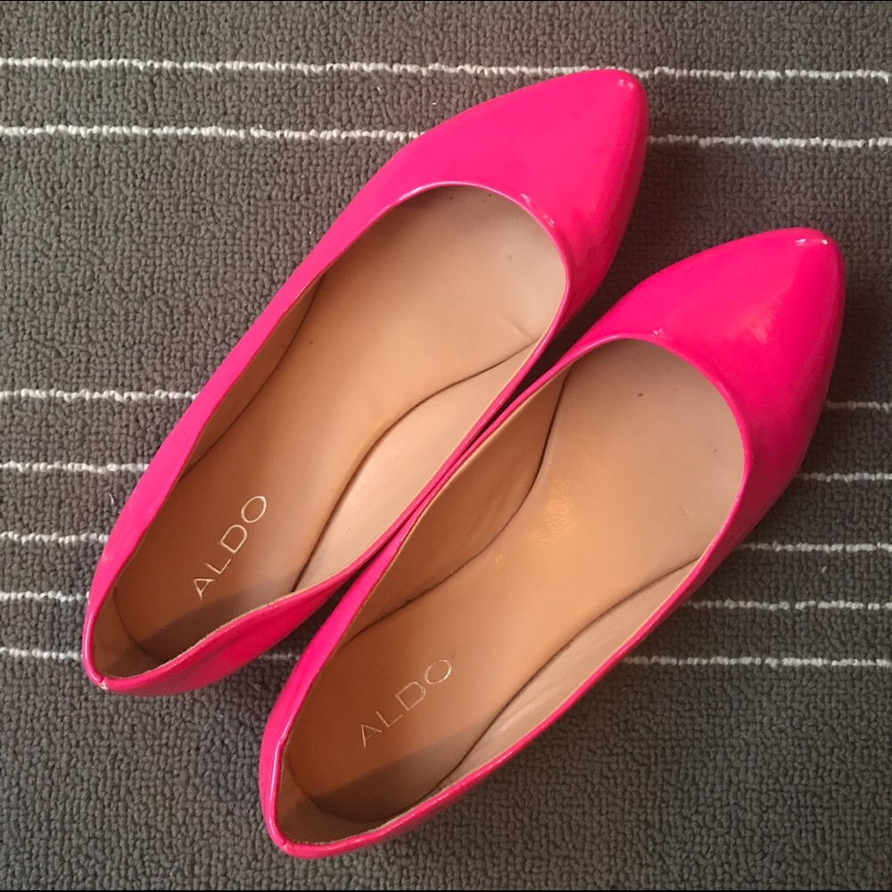 ALDO hot pink flats