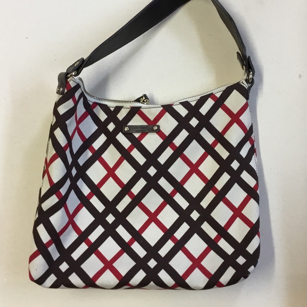 AUTHENTIC VINTAGE KATE SPADE CANVAS & LEATHER TOTE
