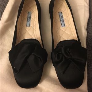 Prada Bow Smoking Slippers