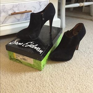 Sam Edelman black high heeled booties
