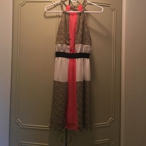 Printed dress with open back