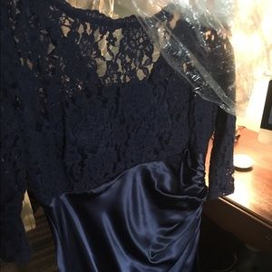 Long formal lace/satin dress