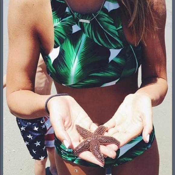 Tropical Palm Leaf Bikini - Picture 4 of 6