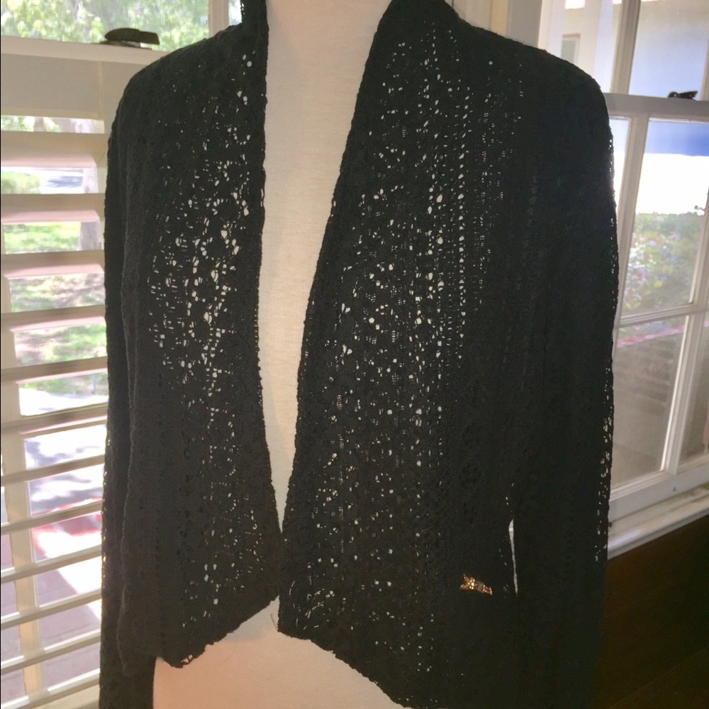 Beautiful black lace blazer L