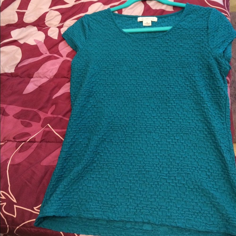 Teal textured t-shirt