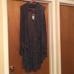 Long navy/silver sweater