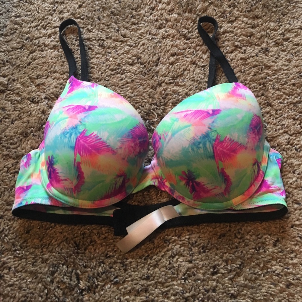 Multi colored PINK Victoria's Secret bra