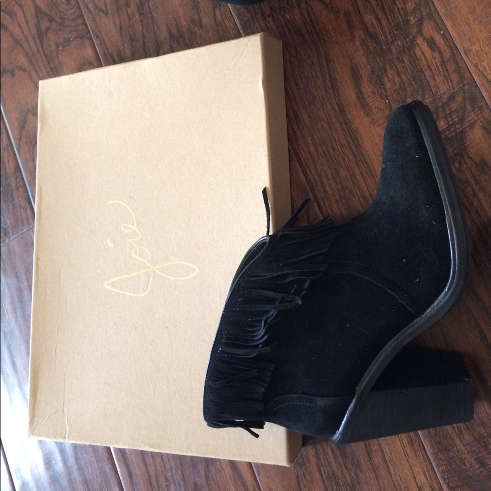 Joie 'Loren' black suede booties, size 38.5 (8.5)