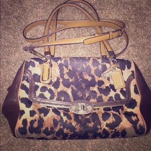 Coach leopard purse