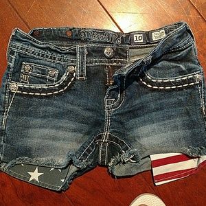 Youth girls miss me shorts size 10