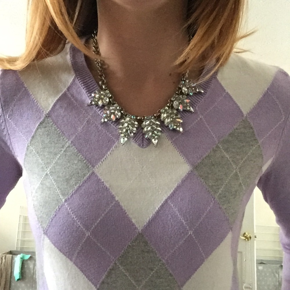 IZOD Argyle v-neck sweater