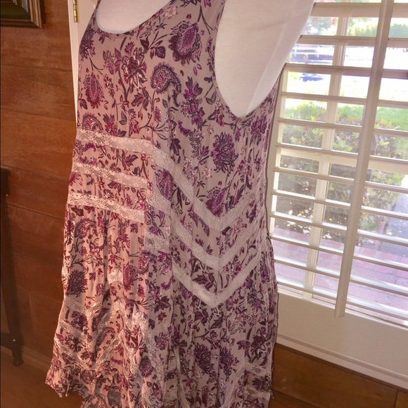 Free People trapeze dress rare flower pattern NWT - Picture 2 of 2