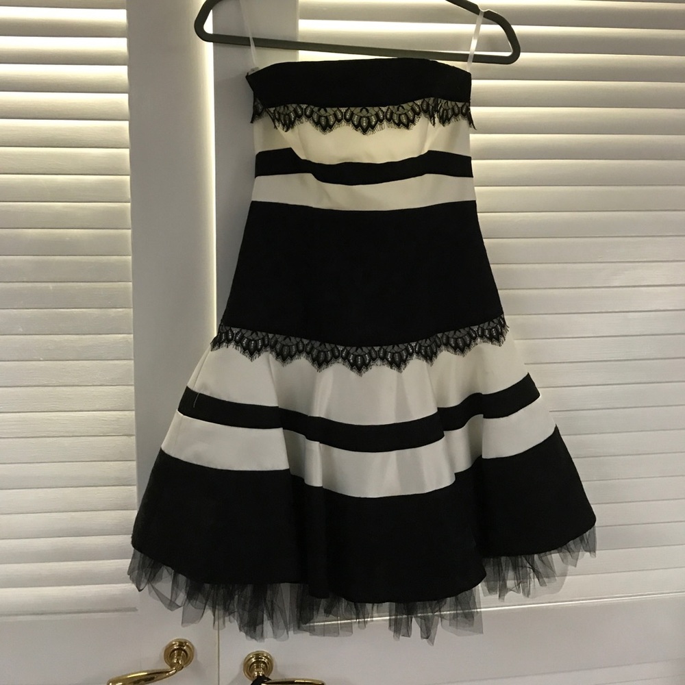 Jessica McClintock dress and purse