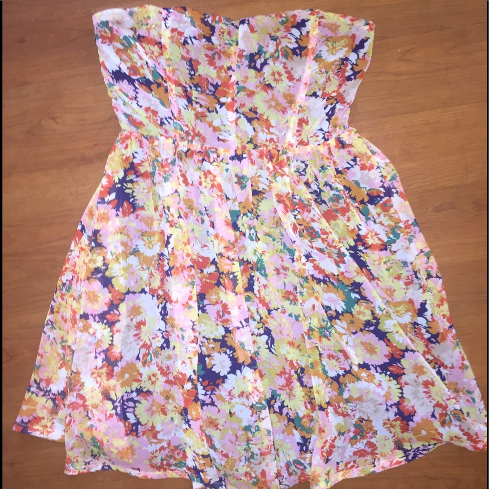 Floral Strapless Dress