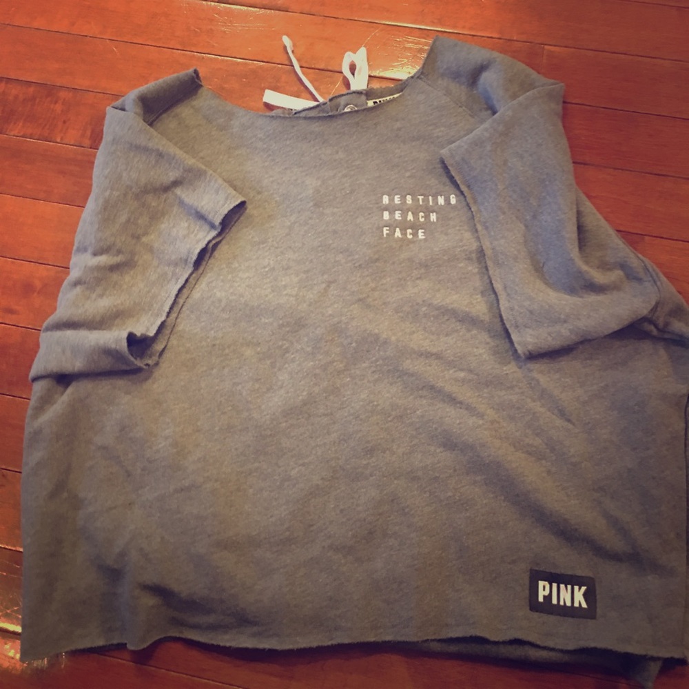 PINK cropped sweatshirt