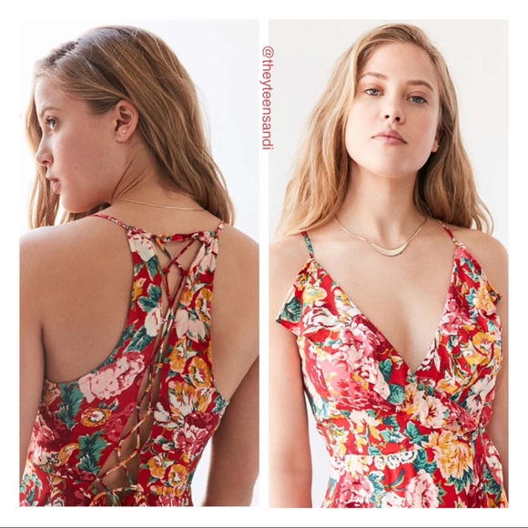 Urban Outfitters Sabina Ruffle Wrap Mini Dress - Picture 3 of 4