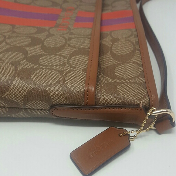 ❌SOLD❌ COACH Varsity Striped File Crossbody Bag - Picture 3 of 4